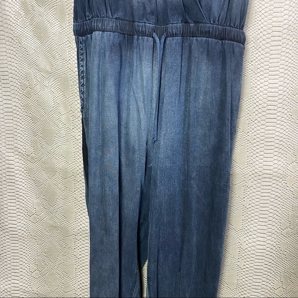 Bella dahl blue denim sleeveless pant jumpsuit - Picture 6 of 8